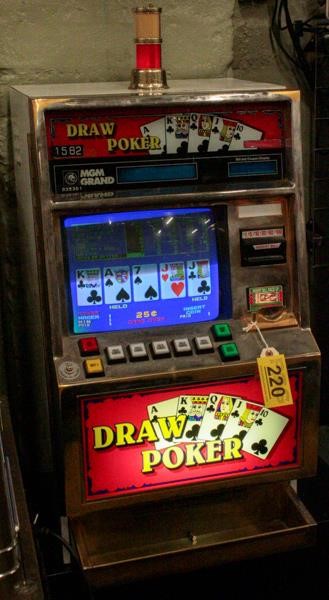 Coin operated video poker machines