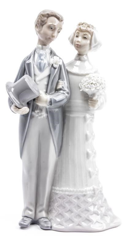 Retired Lladro Figurine Wedding Couple 4808 Azfirearms Com Pot