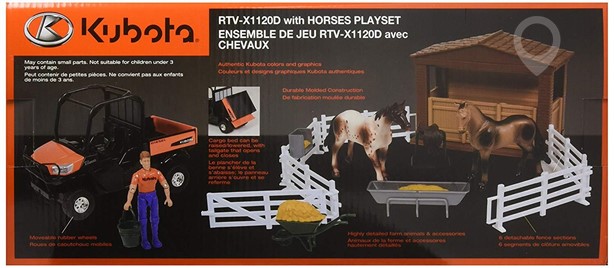 KUBOTA TOYS RTV X1120D WITH HORSES Used Die-cast / Other Toy Vehicles Toys / Hobbies for sale