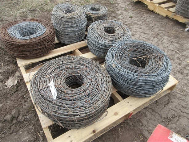 BARBED WIRE GROUP OF ROLLS Used Fencing Building Supplies auction results