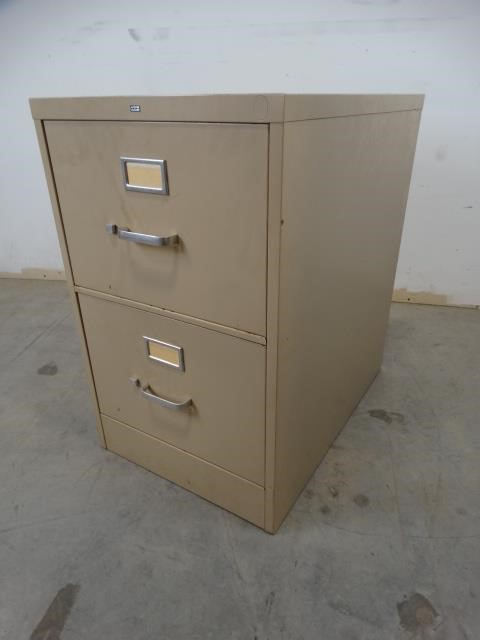 2 Drawer Letter Size Metal File Cabinet Ll Auctions Llc