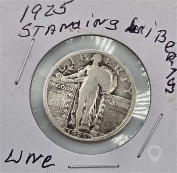 1925 STANDING LIBERTY QUARTER; UNC Used Quarters U.S. Coins Coins / Currency upcoming auctions