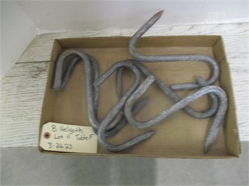 Sold at Auction: 2 Sad Irons, 2 Hay Hooks and Miniature Iron