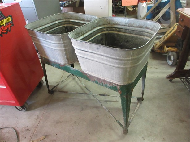 ANTIQUE GALVANIZED DOUBLE WASHTUBS Used Antique Tools Antiques auction results