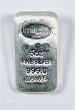 Sold at Auction: (5) 1 OZ SILVER BAR