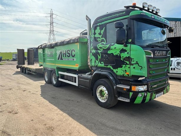 2015 SCANIA R520 Used Pritschen LKW mit Auffahrrampe zum verkauf