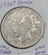 1926 P PEACE SILVER DOLLAR; SEMI-RARE Used Dollars U.S. Coins Coins / Currency upcoming auctions