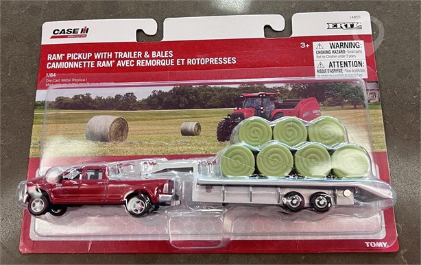 CASE IH RAM PICKUP WITH TRAILER & BALES New Die-cast / Other Toy Vehicles Toys / Hobbies for sale