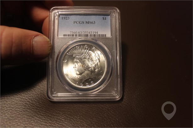 1923 PEACE SILVER DOLLAR PCGS MS 63 Used Dollars U.S. Coins Coins / Currency auction results