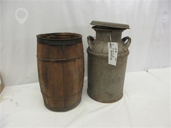 CREAM CAN AND NAIL KEG VINTAGE PAIR Used Antique Tools Antiques upcoming auctions