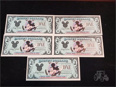 1990 Consecutive Run Disney Dollars Unc Other Items For Sale 2 Listings Tractorhouse Com Page 1 Of 1 - poke intro song roblox id baccarat kristal