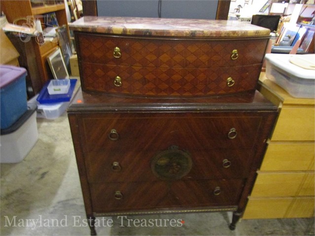 Art Deco Style Marble Top Dresser For Sale In Rockville Maryland