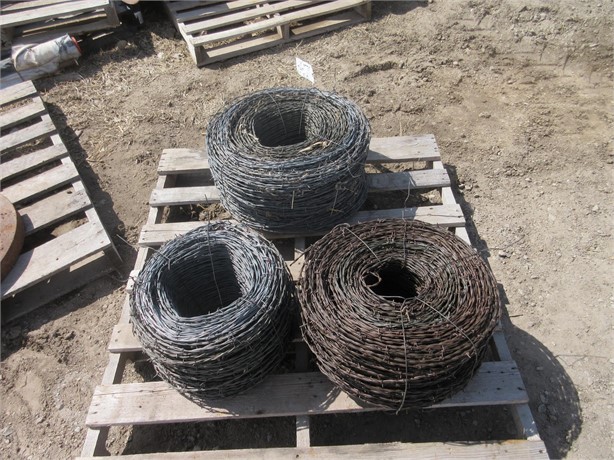 BARBED WIRE 3 LARGE ROLLS Used Fencing Building Supplies auction results