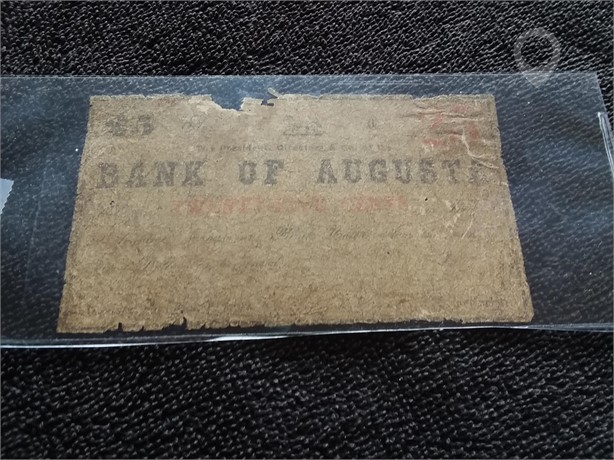 1863 US FRACTIONAL "BANK OF AUGUST" TWENTY FIVE CENTS" VERY RARE NOTE Used U.S. Currency Coins / Currency auction results