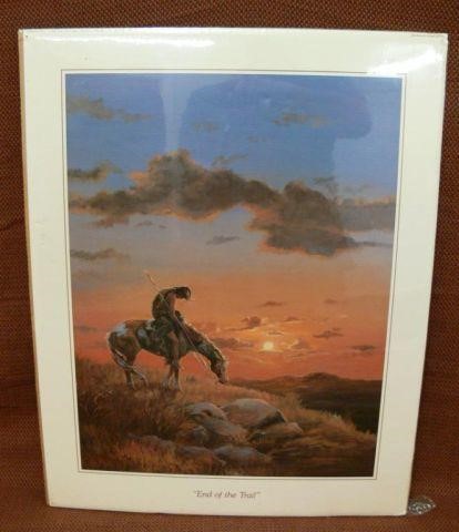 Western Print End Of The Trail By Caroselli Asset Marketing Pros Trinity Auction Gallery