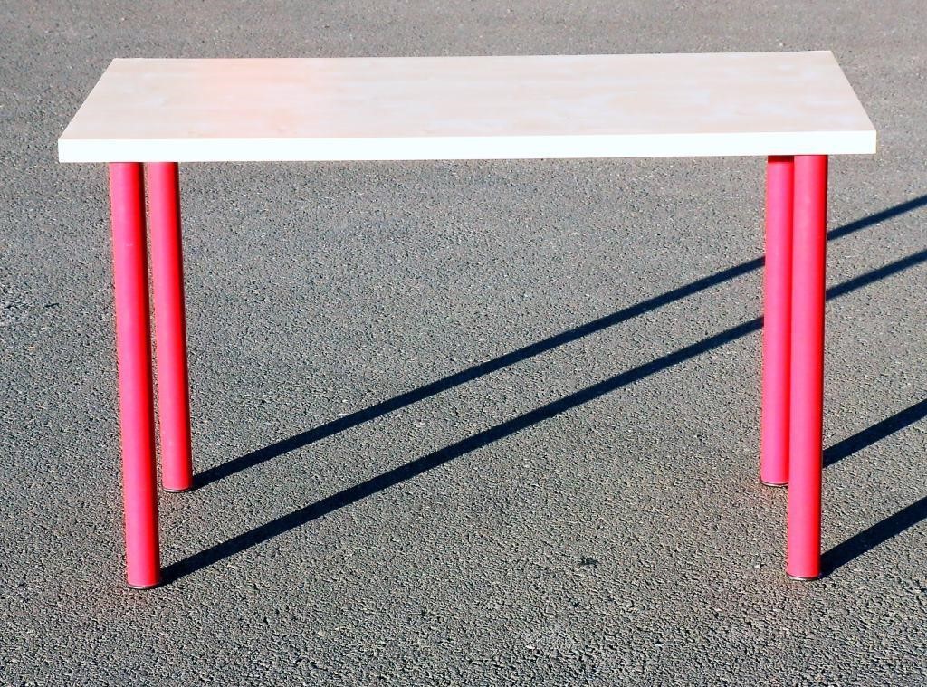 Ikea Vika Amon Table Wood Look Top Pink Legs Big Al S Auction