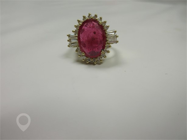14K YELLOW GOLD RUBY DIAMOND RING Used Rings Fine Jewellery auction results