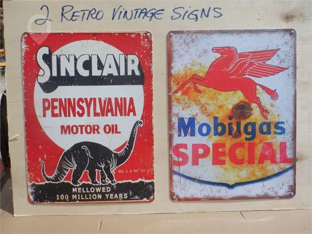 (2) RETRO VINTAGE SIGNS. Used Other auction results