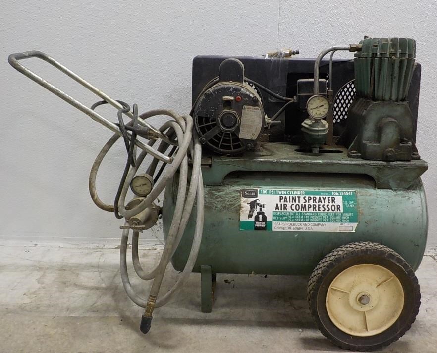 Sears Paint Sprayer Air Compressor | Meridian Public Auction