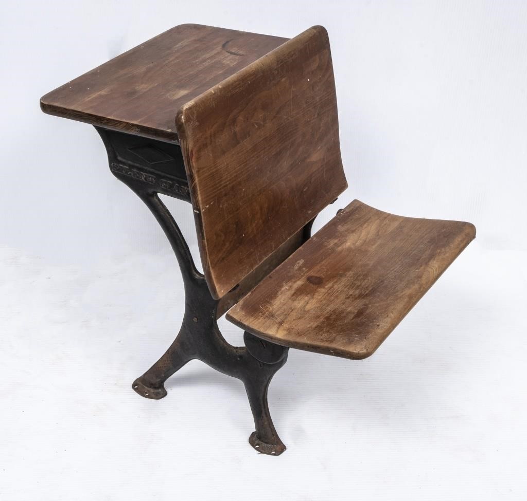 Silent Giant Antique School Desk The K And B Auction Company