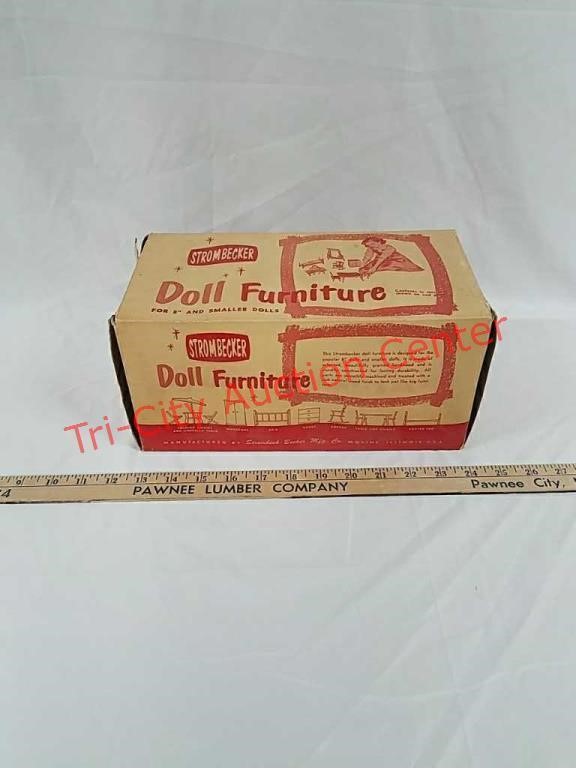 Strombecker Doll Furniture In Box Four Poster Tri City Auction