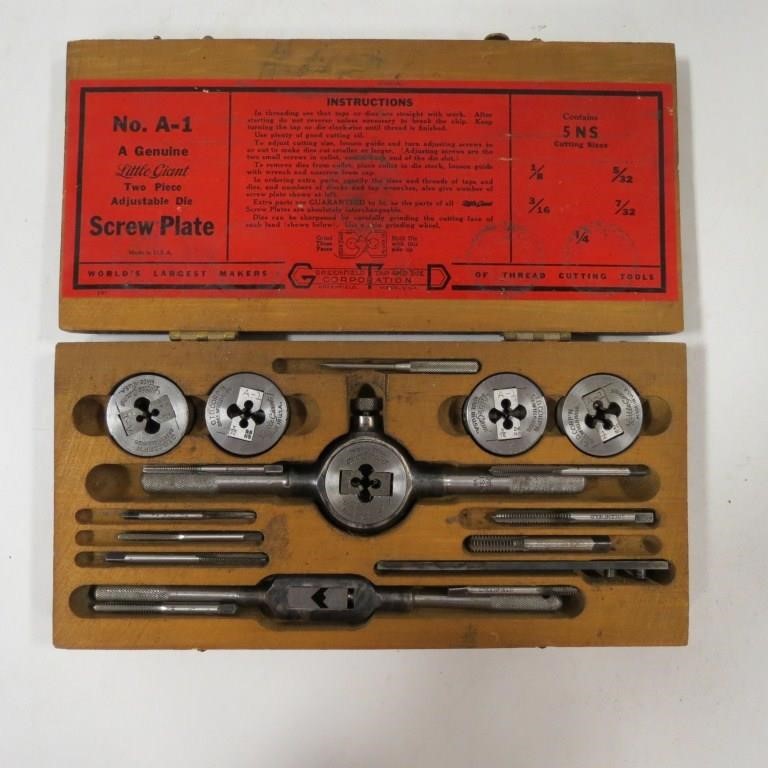 Little Giant Two Piece Adjustable Die Screw Plate | Idaho Auction Barn