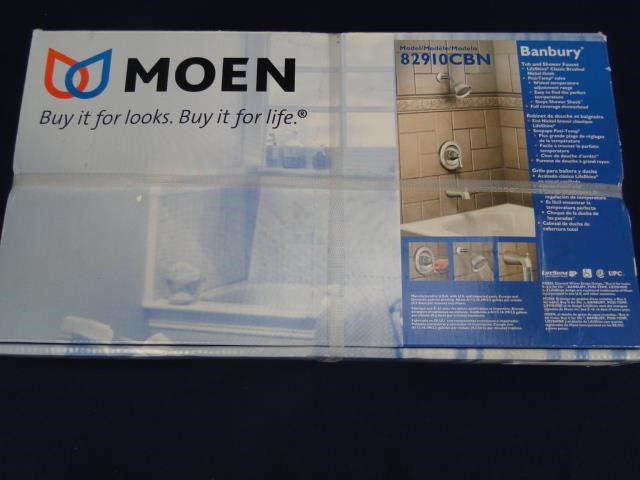 New In Box Moen Banbury Tub Shower Faucet Ll Auctions Llc