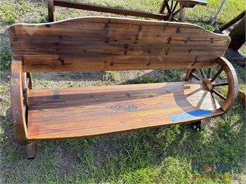 WOODEN WAGON WHEEL BENCH Used Other upcoming auctions