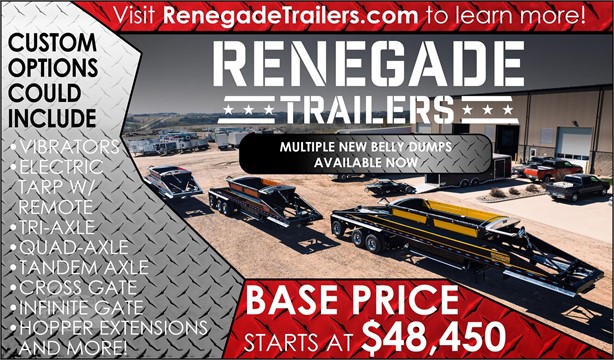 2025 RENEGADE TANDEM AXLE BELLY DUMP New 底部 for rent