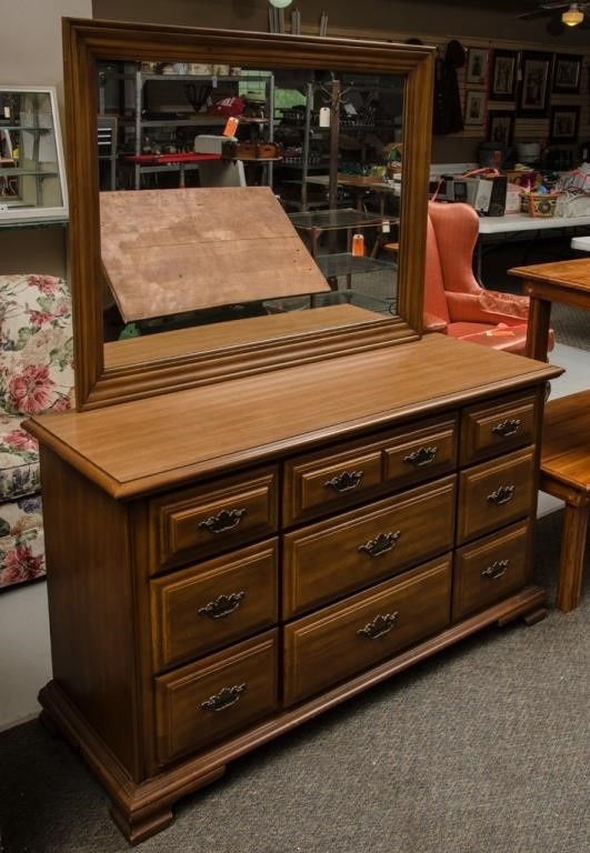 Sumter Cabinet Co Triple Dresser With Mirror The K And B