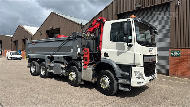 2016 DAF CF440 Used Vrachtwagen met Grijper-Kraan te koop