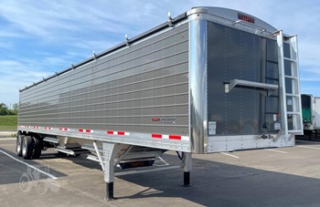A 2025 Timpte 42-foot x 96-inch hopper trailer parked outdoors.