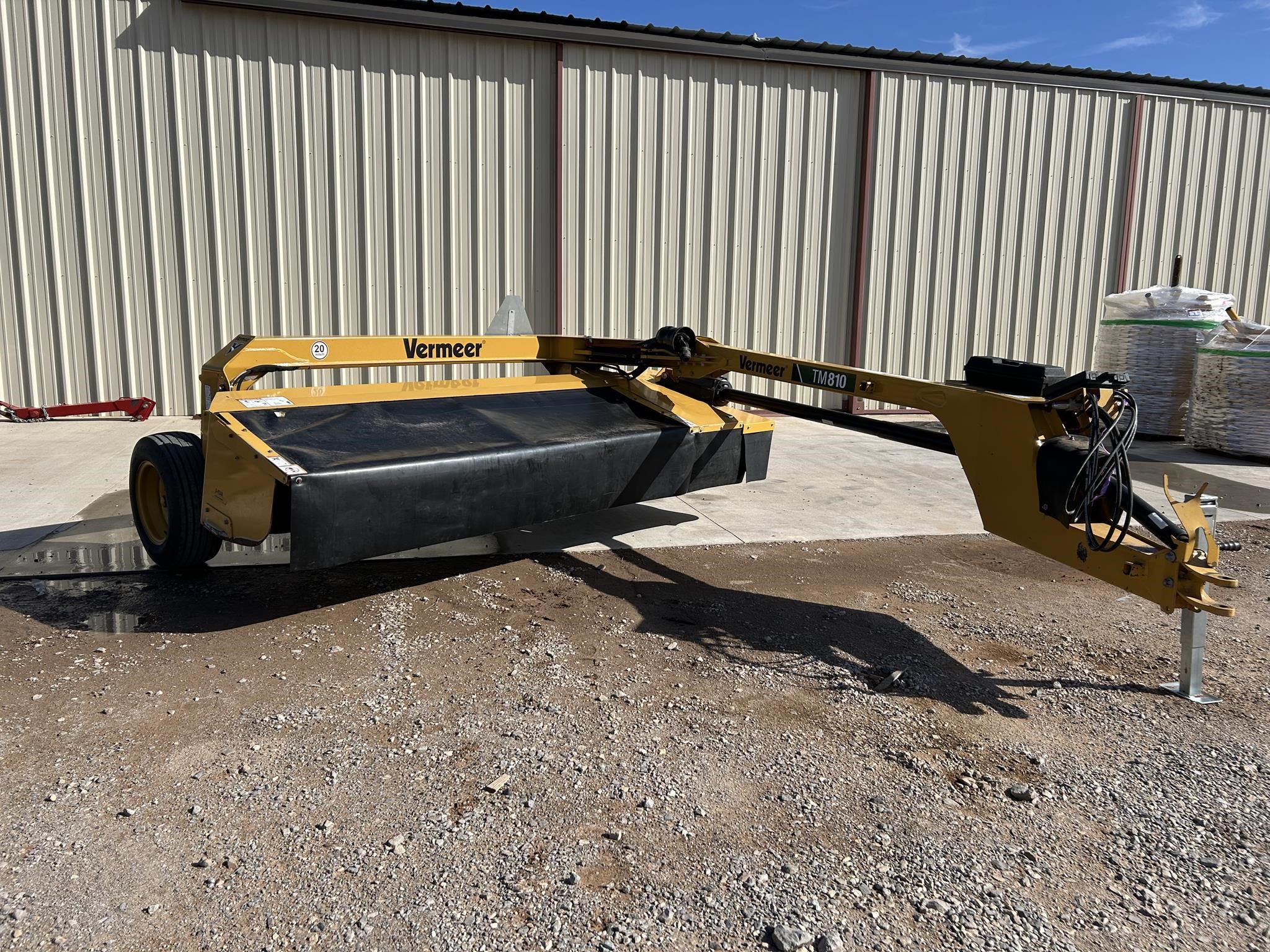 A 2023 Vermeer TM810 hay mower.