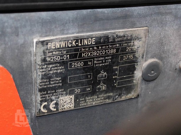 2012 LINDE H25D-01 Used Pneumatic Tyre Forklifts for sale