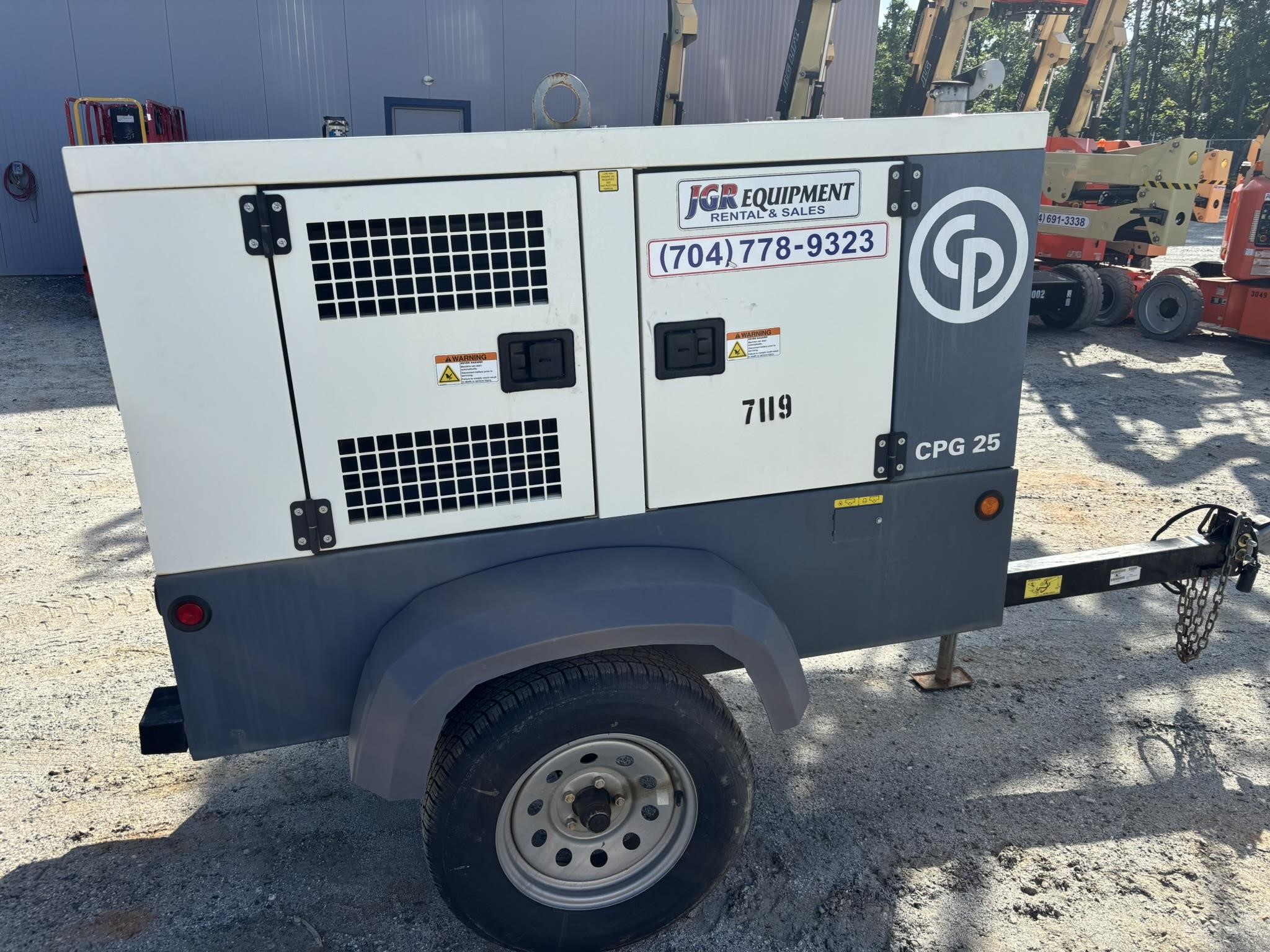 A 2022 CHI Pneumatic CPG25 Towable Generator sits on a lot.