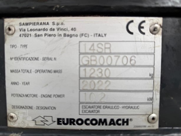 2022 EUROCOMACH 14SR Used Mini Excavators for sale