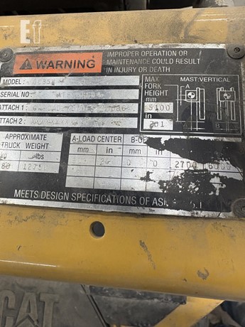 CATERPILLAR GC35K Used Cushion Tire Forklifts upcoming auctions