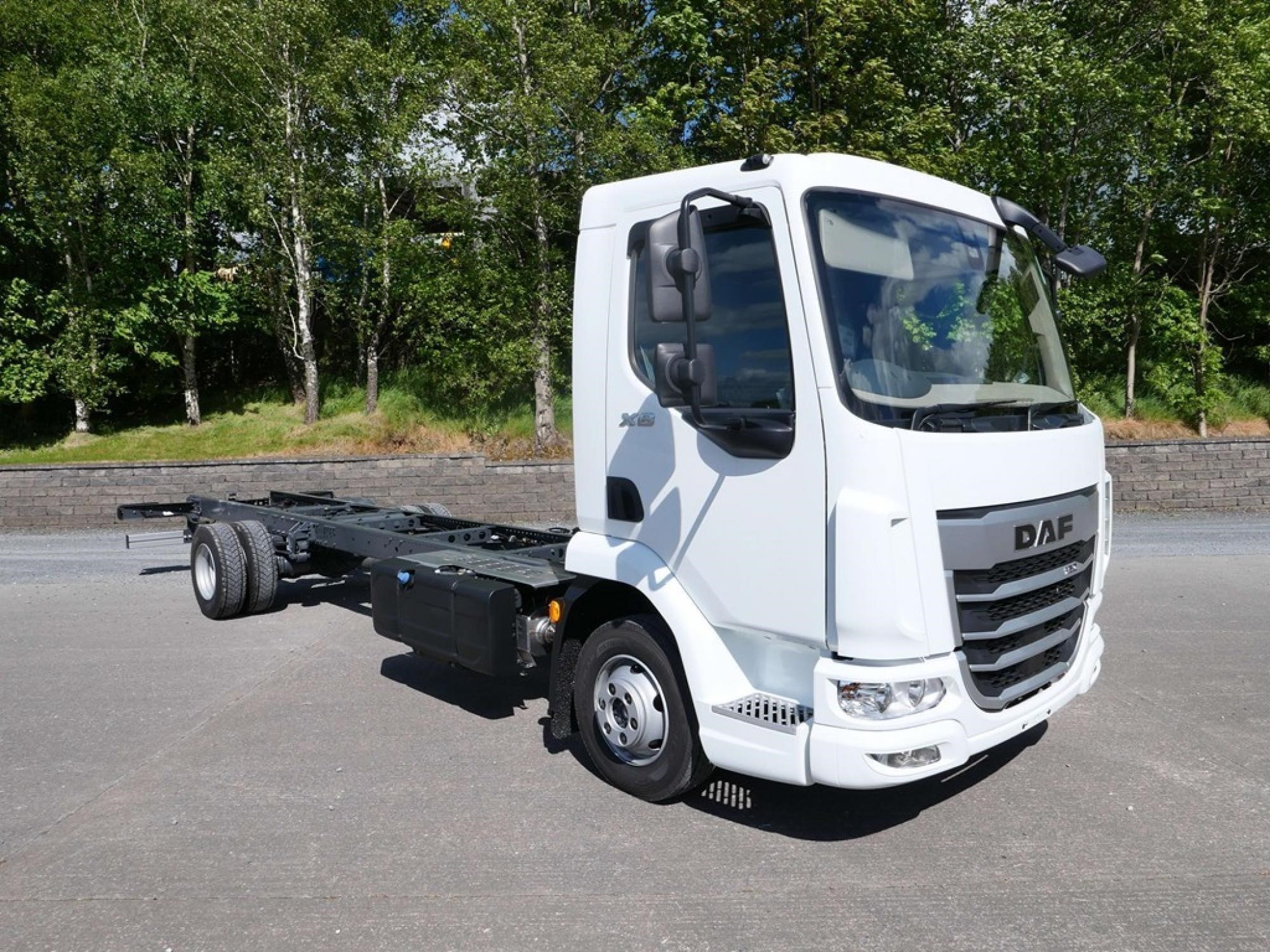 A 2025 DAF XB190 chassis cab truck.
