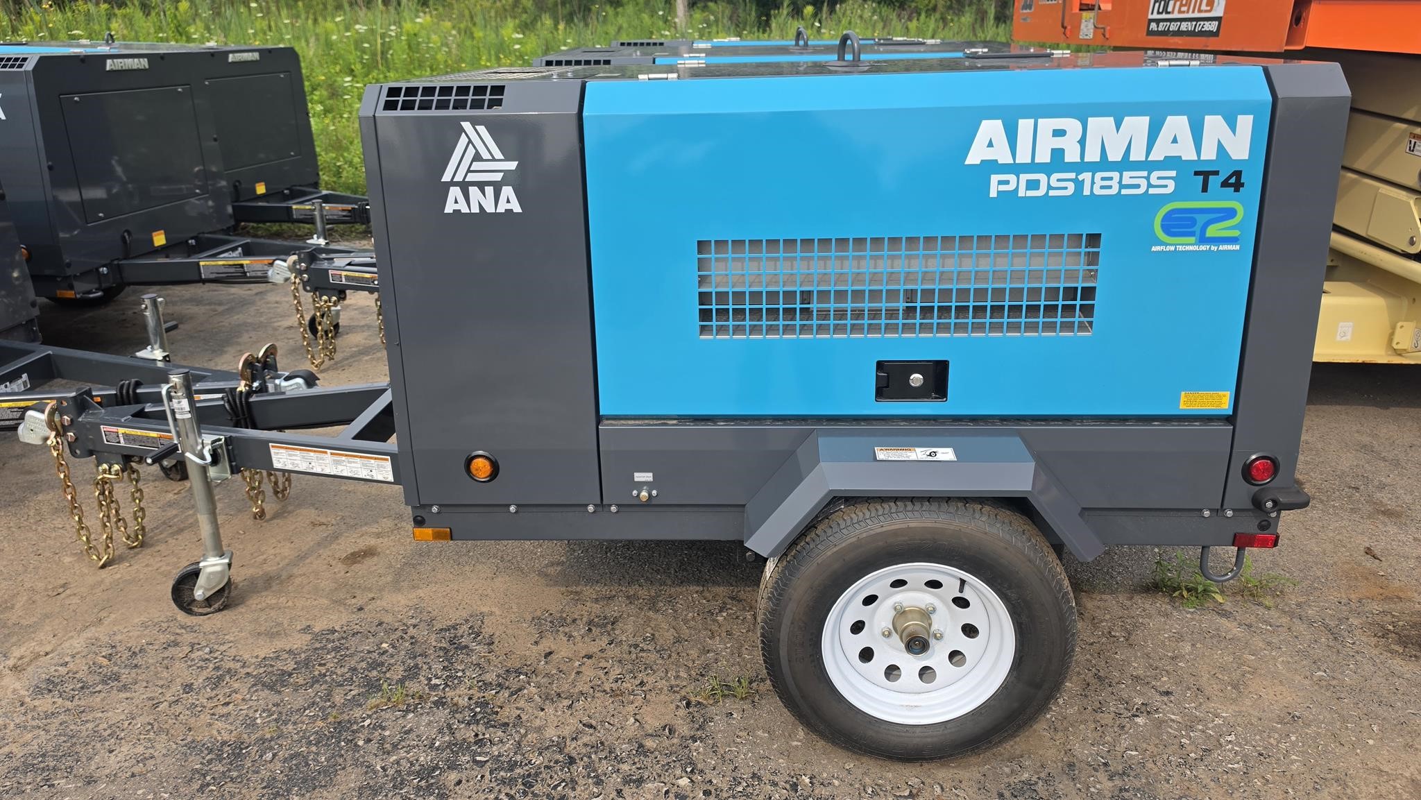 A 2026 Airman PDS185S air compressor parked outdoors.