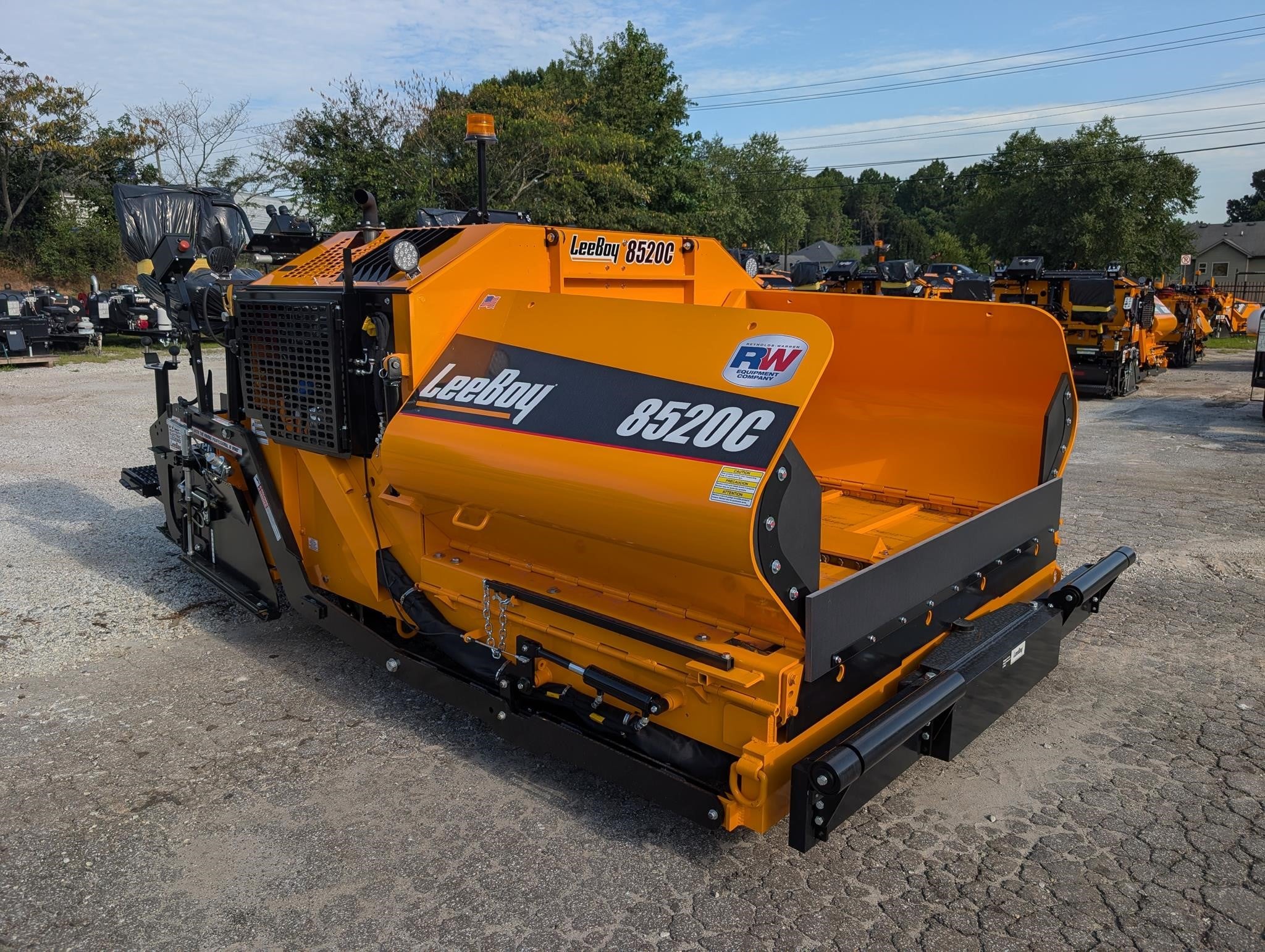 A 2026 Leeboy 8520C track asphalt paver parked outdoors.