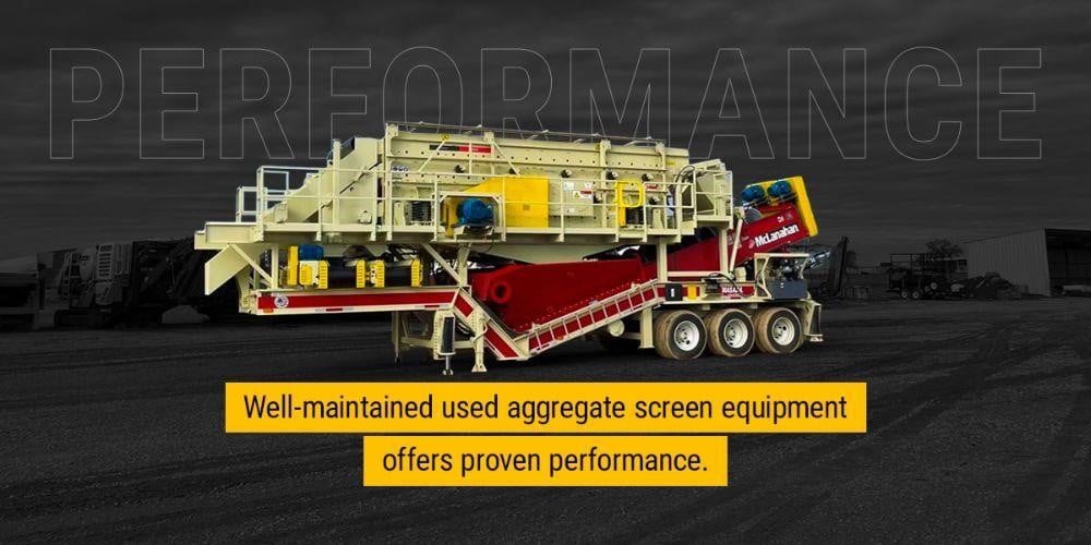 Well-maintained used aggregate screen equipment offers proven performance.