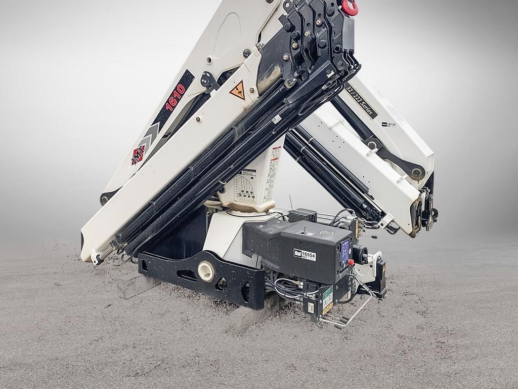 A 2024 IMT 1610 un-mounted knuckle boom crane on ground.