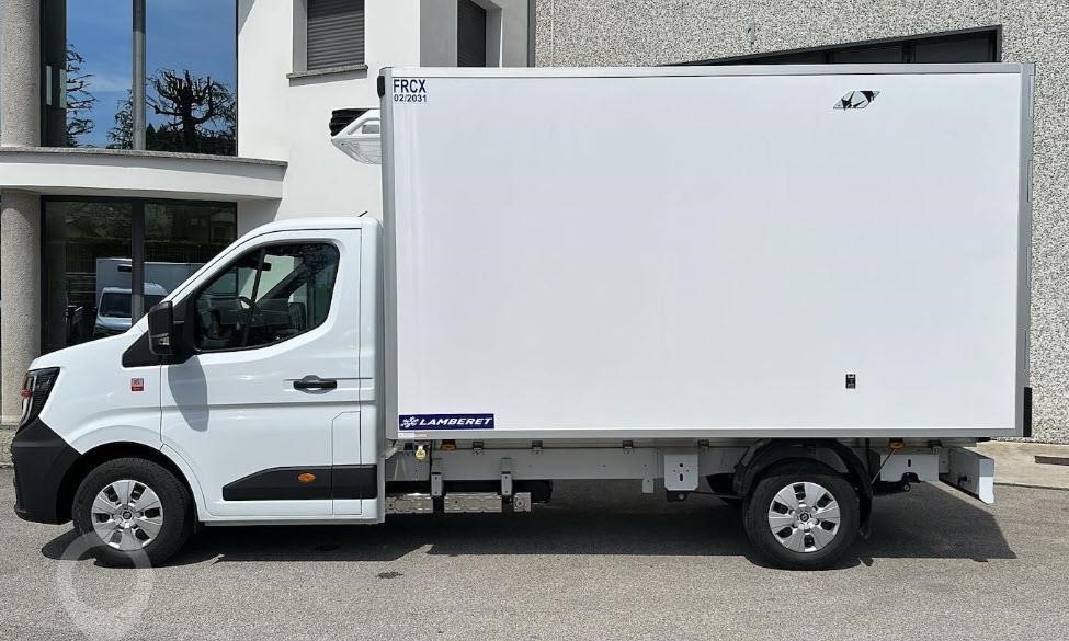 A 2026 Renault Master box refrigerated van parked outdoors.
