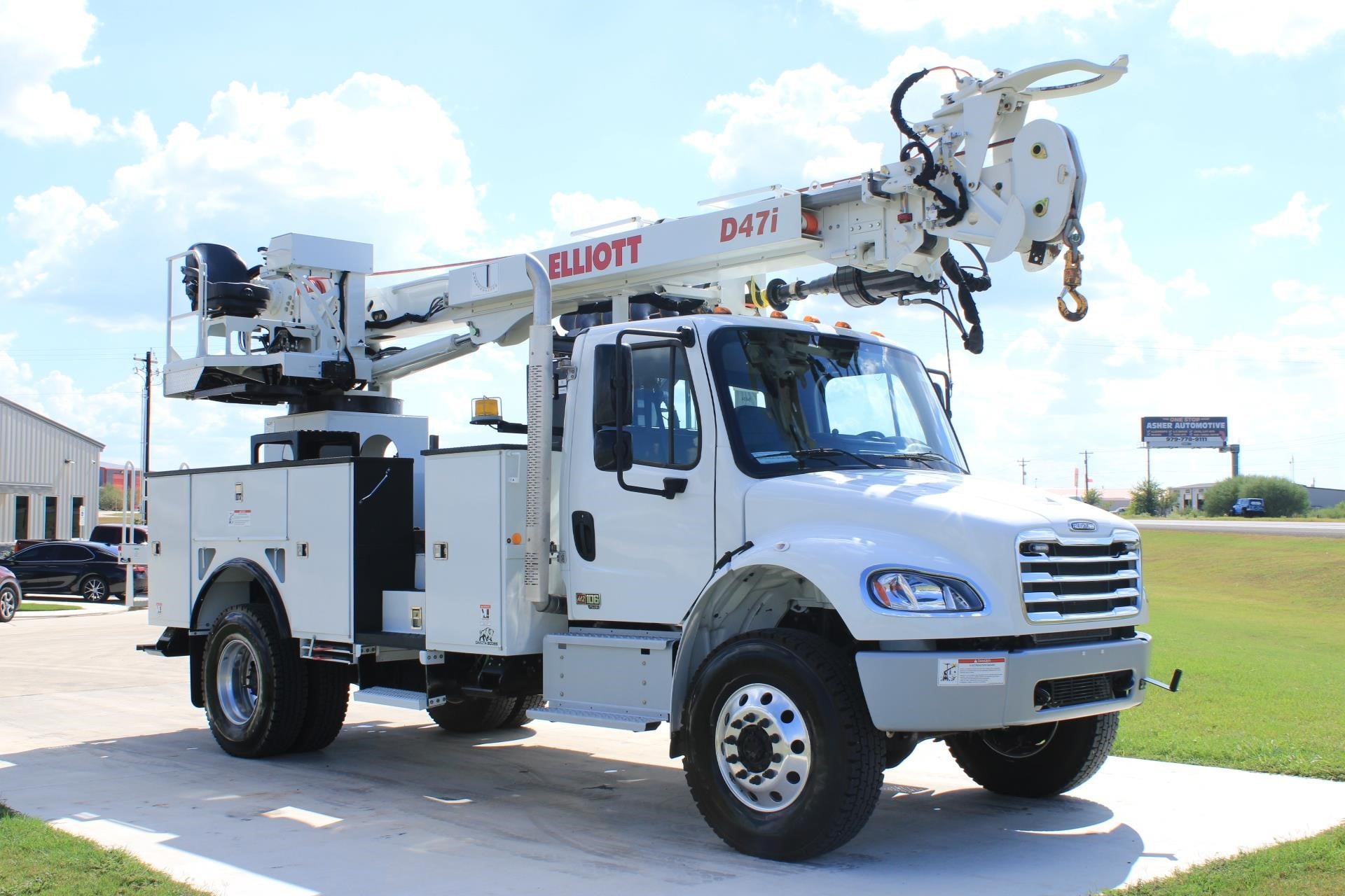 A 2026 Elliott D47I truck-mounted hole borer.