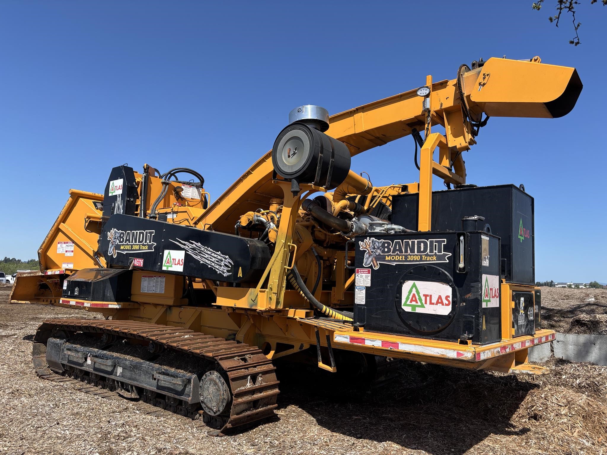 A 2021 Bandit 3090T self-propelled wood chipper.