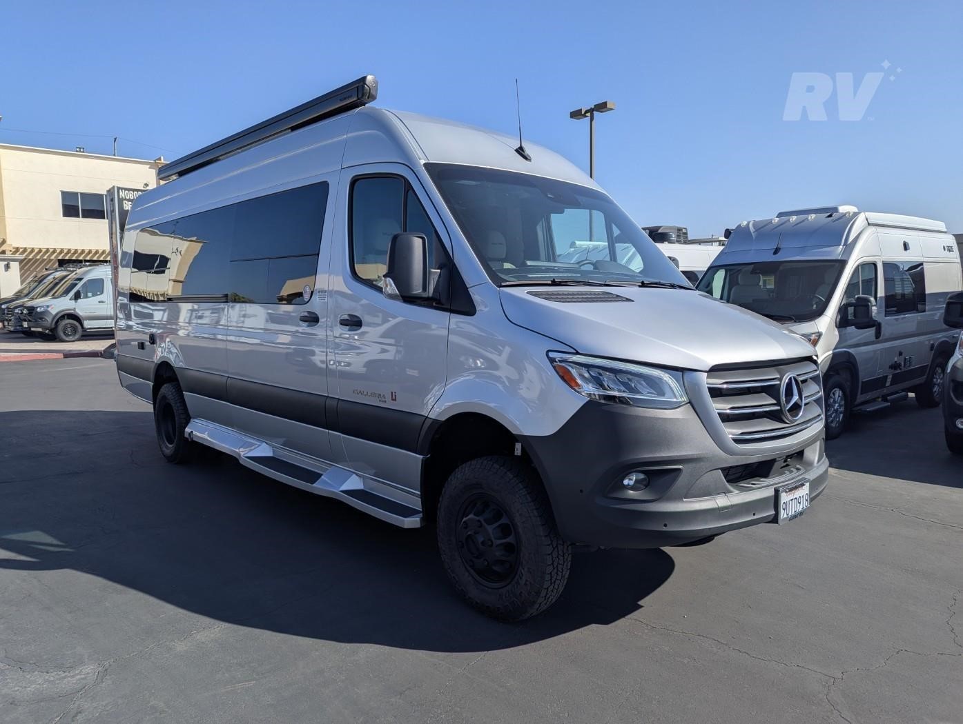 A 2025 Coachmen Galleria 24A sprinter van parked in an outdoor lot.
