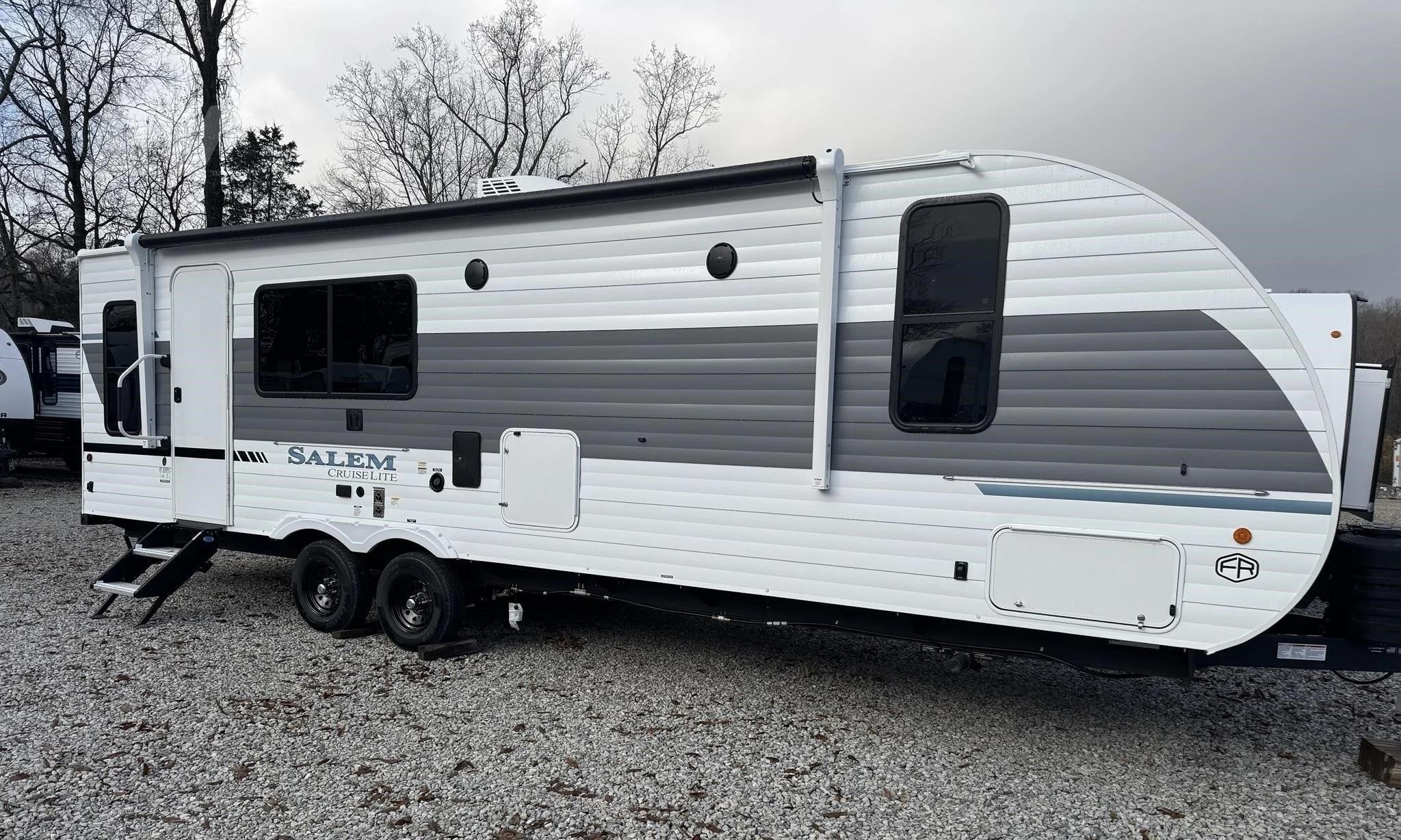 A 2026 Forest River Salem Cruise Lite 23ZEN travel trailer parked outdoors.