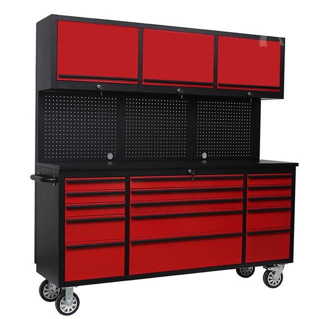 Auctiontime Com Cws New 18 Drawer 72 Bench Red Black Htc7218rc