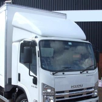 Neat Hilton Docker installation on Isuzu N75 Roof deflector