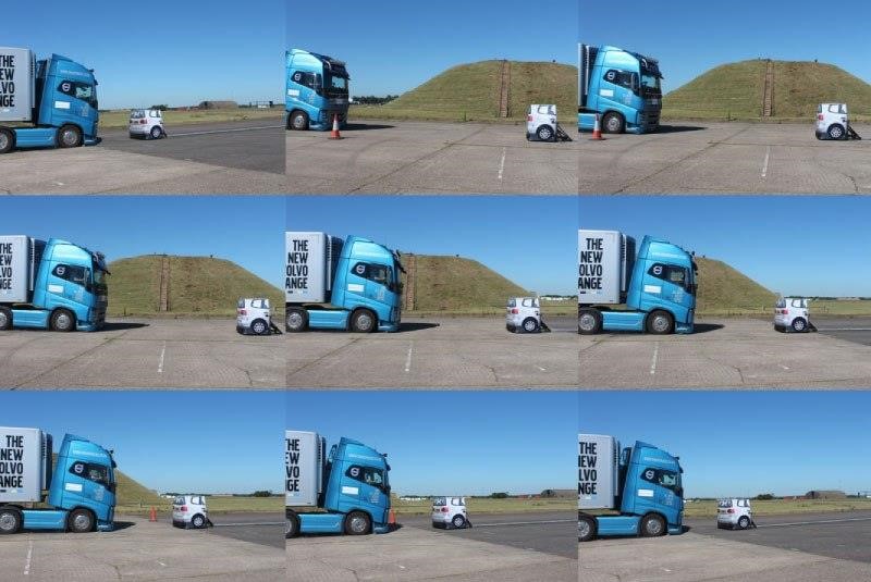 Volvo Trucks demonstrating the Autonomous Braking System Volvo trucks braking